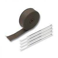 Highway Hawk Žáruvzdorná omotávka výfukových svodů motocyklu, titanová (15m)